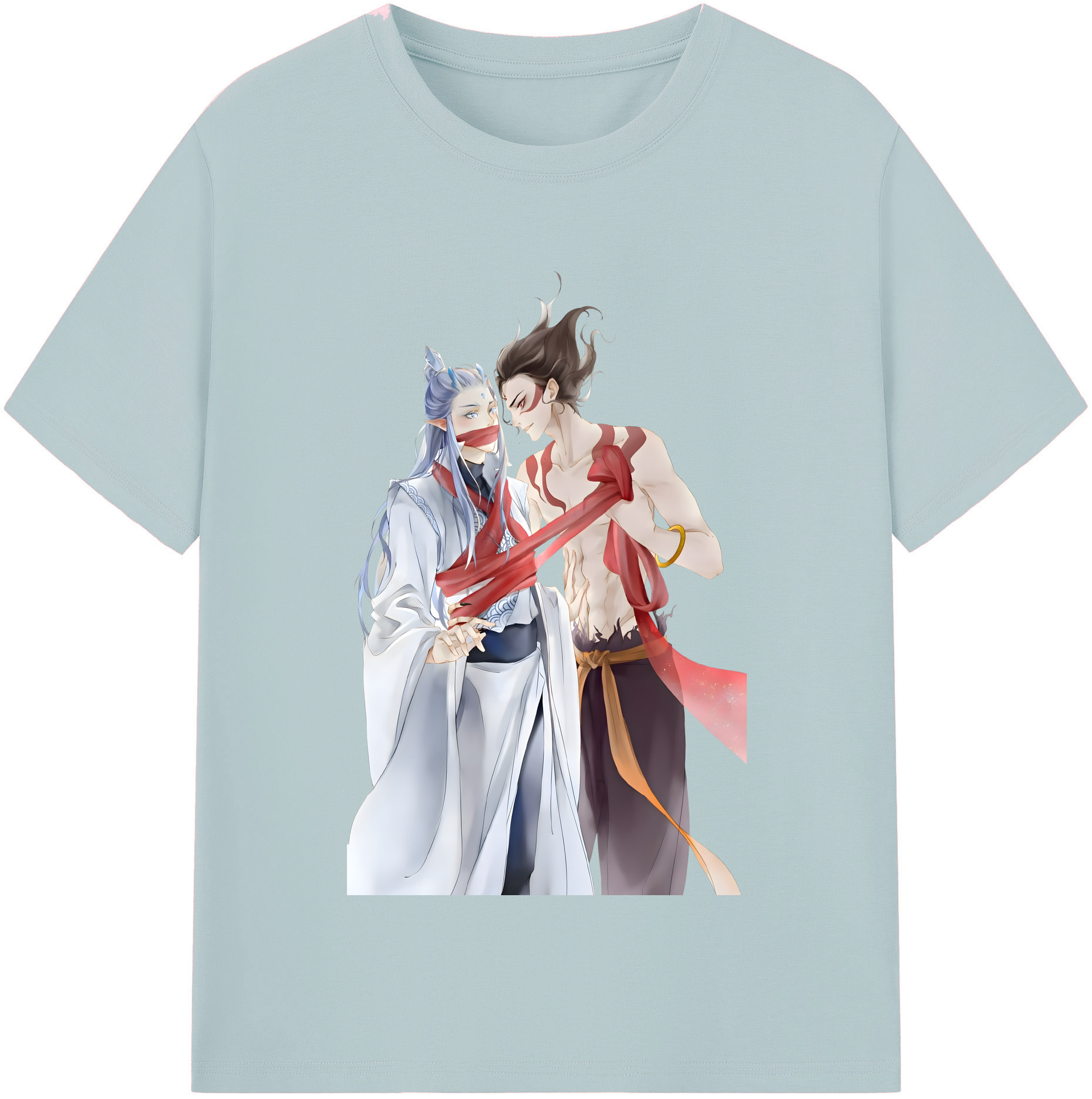 （画像用） Ne Zha 2 ナタ 魔童の大暴れ 綿100％半袖Tシャツ（フロントプリント）